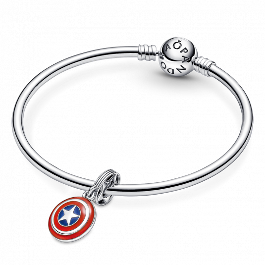 PANDORA Marvel karkötő Captain America Shield karkötő 590713+790780C01