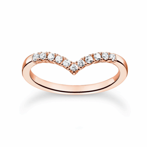 THOMAS SABO gyűrű White stones rose gold gyűrű TR2394-416-14