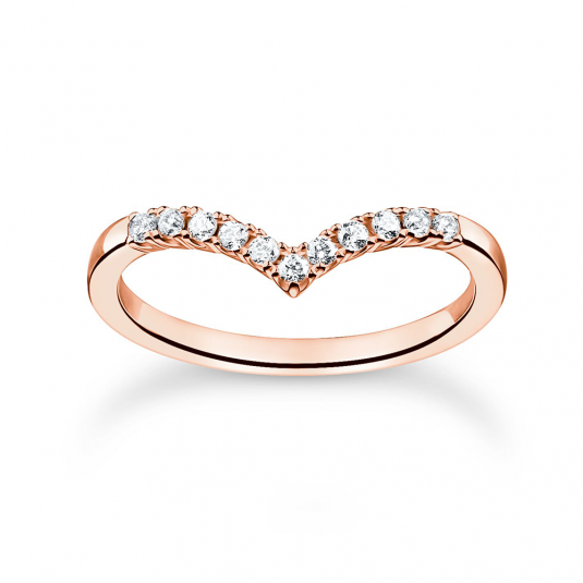 THOMAS SABO gyűrű White stones rose gold gyűrű TR2394-416-14