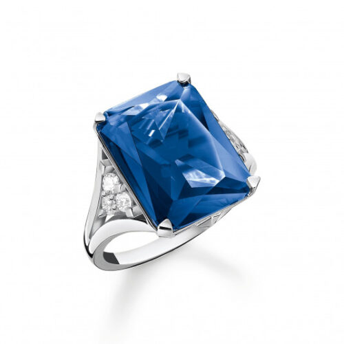 THOMAS SABO gyűrű Blue stone silver gyűrű TR2339-166-1