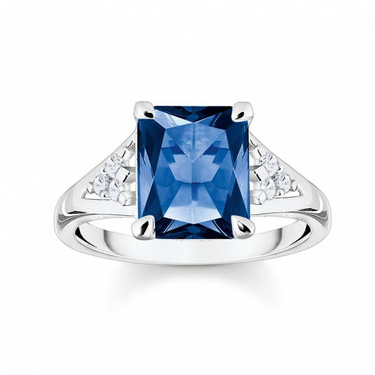 THOMAS SABO gyűrű Blue stone silver gyűrű TR2362-166-1