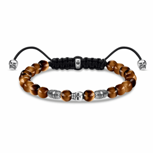 THOMAS SABO karkötő Brown skull karkötő A1945-329-2