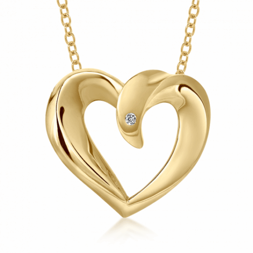 SOFIA DIAMONDS arany szívű medál 0