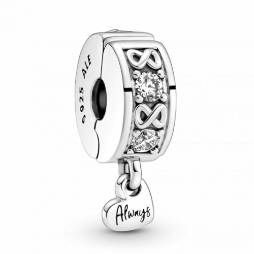 PANDORA függő klip charm Család örökre