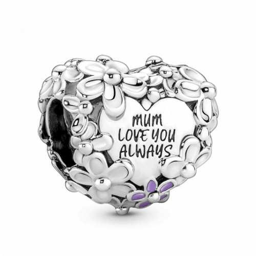 PANDORA charm Százszorszép szív anyuka