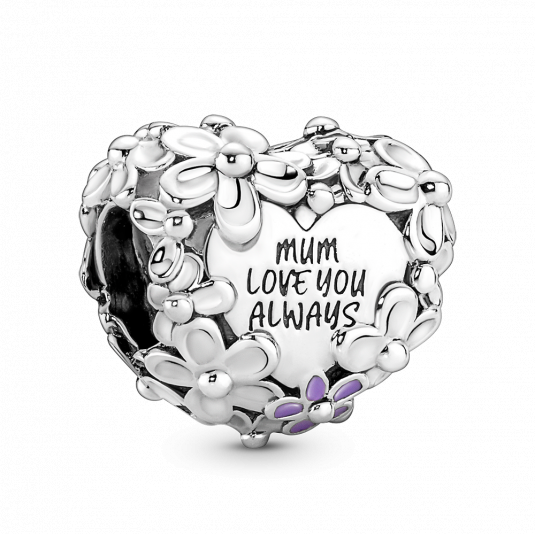 PANDORA charm Százszorszép szív anyuka