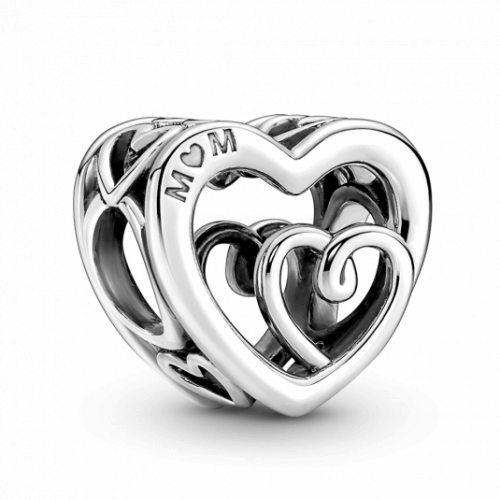 PANDORA charm Egymásba fonódó szívek