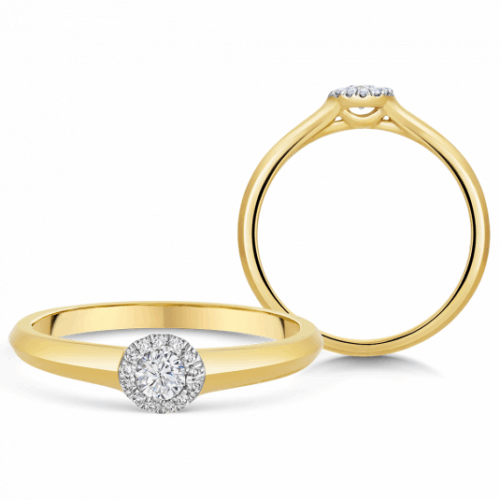 SOFIA DIAMONDS arany eljegyzési gyűrű gyémánttal 0