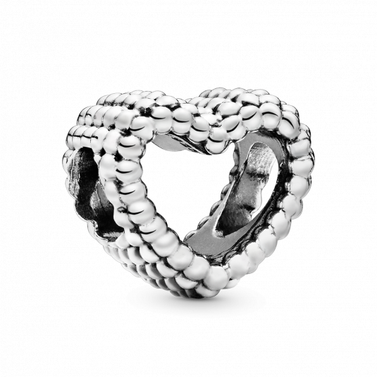 PANDORA Gyöngyös szív charm