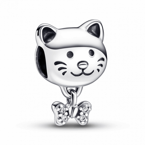 PANDORA Cica és masni charm