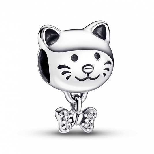 PANDORA Cica és masni charm