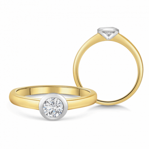SOFIA DIAMONDS arany eljegyzési gyűrű gyémánttal 0