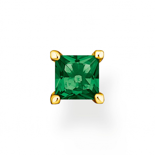 THOMAS SABO fél pár fülbevaló Green stone gold fülbevaló H2233-472-6