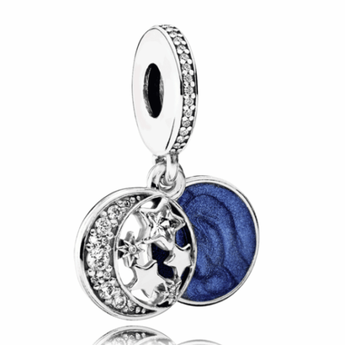 PANDORA Vintage csillagos éj charm
