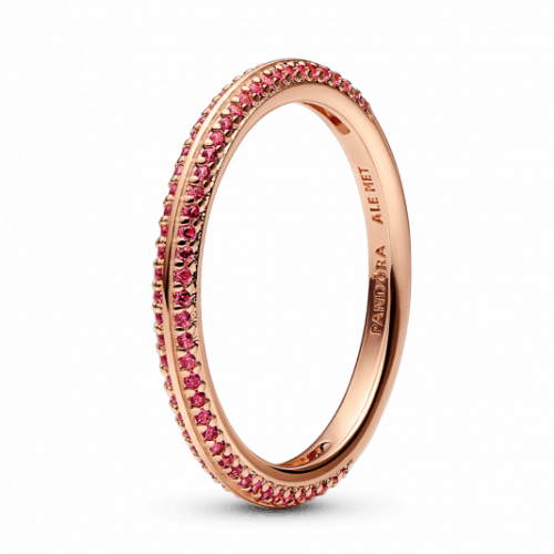 PANDORA ME aranyozott vörös pavé gyűrű gyűrű 189679C02