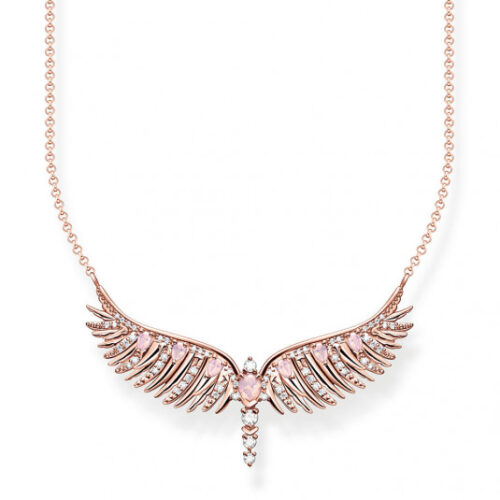 THOMAS SABO nyaklánc Phoenix wing with pink stones rose gold nyaklánc KE2167-323-9-L45
