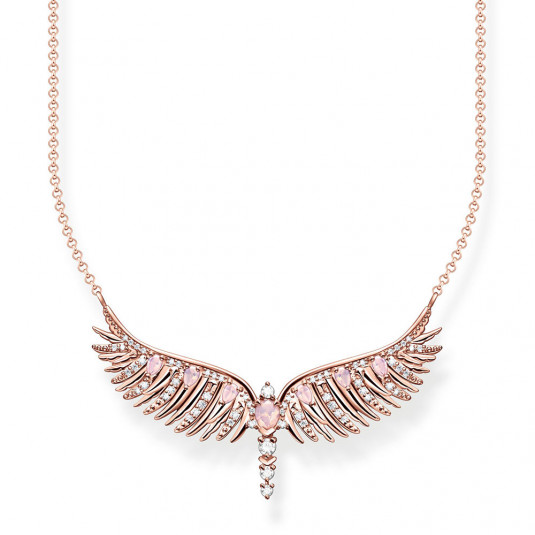 THOMAS SABO nyaklánc Phoenix wing with pink stones rose gold nyaklánc KE2167-323-9-L45