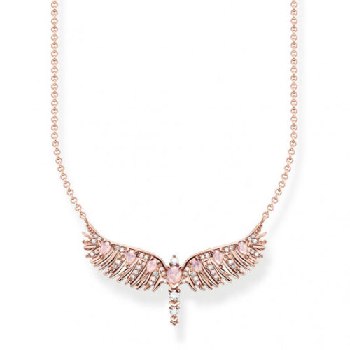 THOMAS SABO nyaklánc Phoenix wing with pink stones rose gold nyaklánc KE2169-323-9-L45