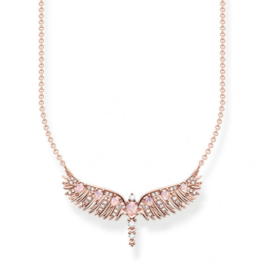 THOMAS SABO nyaklánc Phoenix wing with pink stones rose gold nyaklánc KE2169-323-9-L45