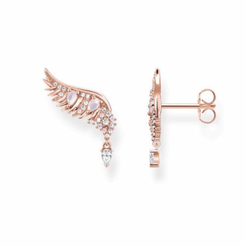 THOMAS SABO fülbevaló Phoenix wing with pink stones rose gold fülbevaló H2247-323-9