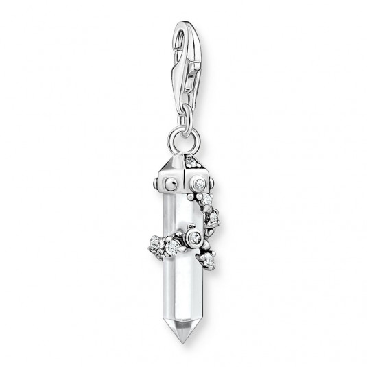 THOMAS SABO charm medál Milky quartz silver medál 1908-690-14