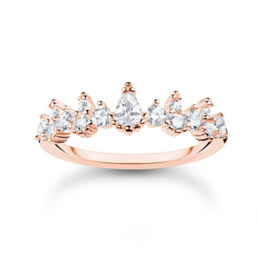 THOMAS SABO gyűrű Ice crystals rose gold gyűrű TR2415-416-14