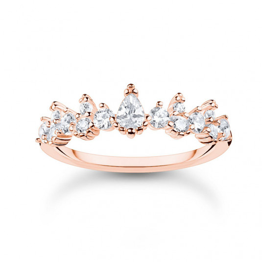 THOMAS SABO gyűrű Ice crystals rose gold gyűrű TR2415-416-14