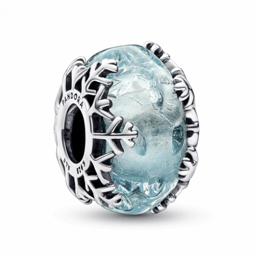 PANDORA Téli kék hópehely charm