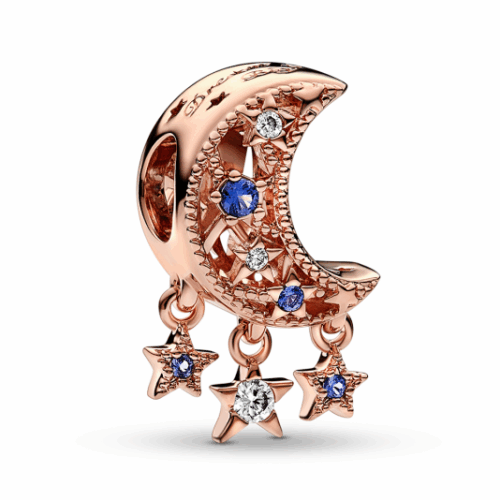 PANDORA aranyozott Csillag és félhold charm