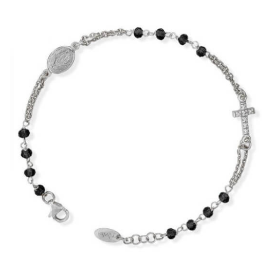 AMEN ezüst karkötő Rosaries Crystal karkötő BROBNZ3