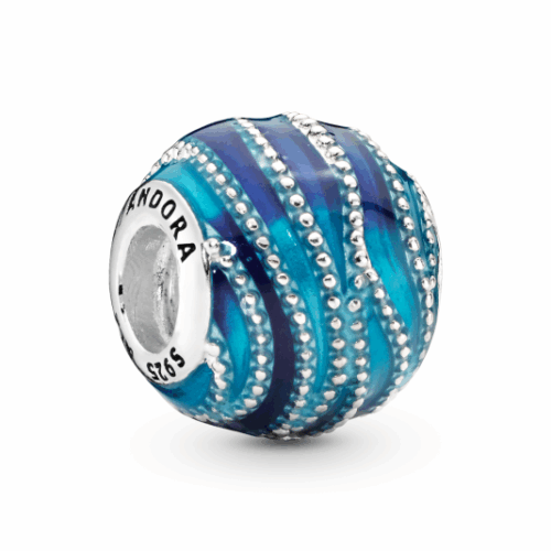 PANDORA Kék örvény charm