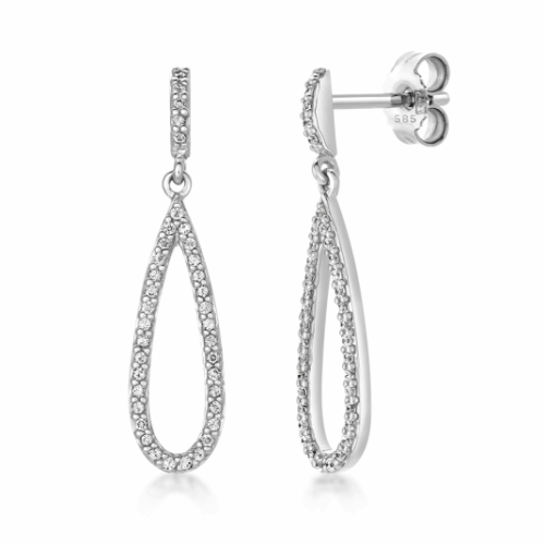 SOFIA DIAMONDS arany fülbevaló lógós könnycseppek gyémántokkal fülbevaló GEMPO29253-27