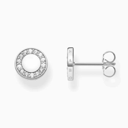 THOMAS SABO fülbevaló circle with white stones fülbevaló H2061-051-14