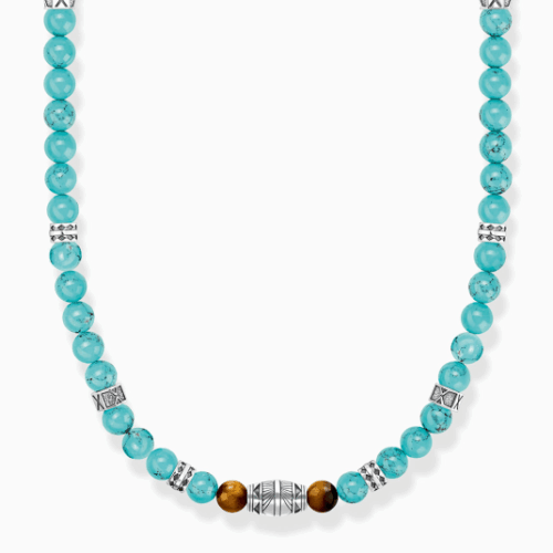 THOMAS SABO nyaklánc Turquoise and tiger's eye nyaklánc KE2180-364-17
