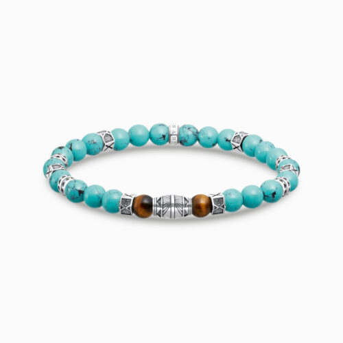 THOMAS SABO karkötő türkiz és tigrisszem karkötő A2087-364-7