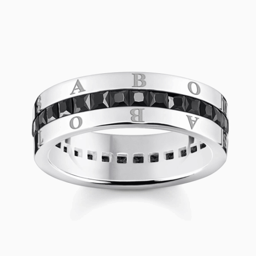 THOMAS SABO gyűrű Black stones pavé gyűrű TR2361-643-11