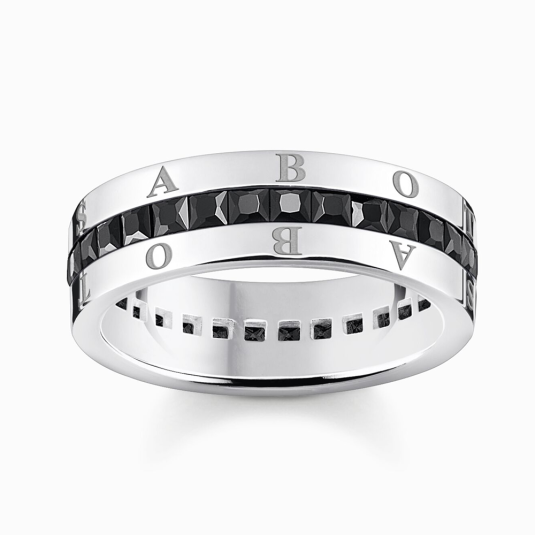 THOMAS SABO gyűrű Black stones pavé gyűrű TR2361-643-11