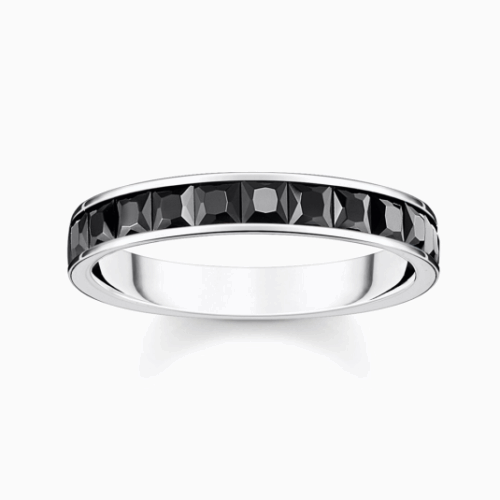 THOMAS SABO gyűrű Black stones pavé gyűrű TR2358-643-11