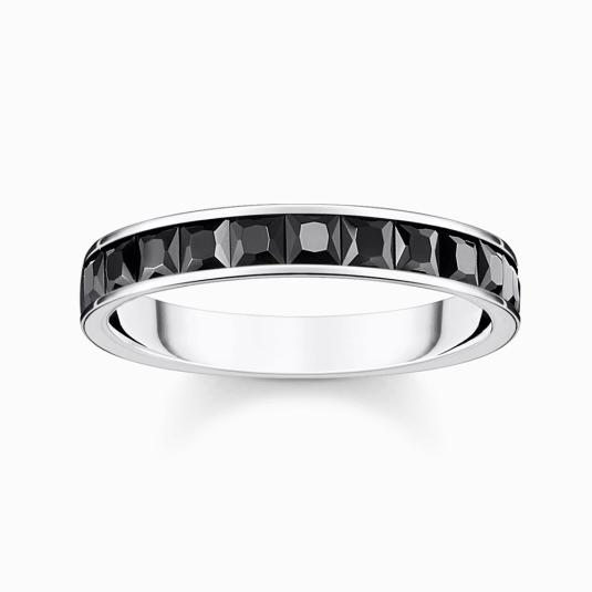 THOMAS SABO gyűrű Black stones pavé gyűrű TR2358-643-11