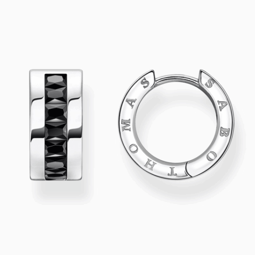 THOMAS SABO fülbevaló Black stones pavé fülbevaló CR670-643-11