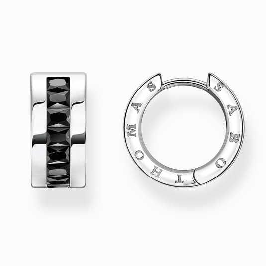 THOMAS SABO fülbevaló Black stones pavé fülbevaló CR670-643-11