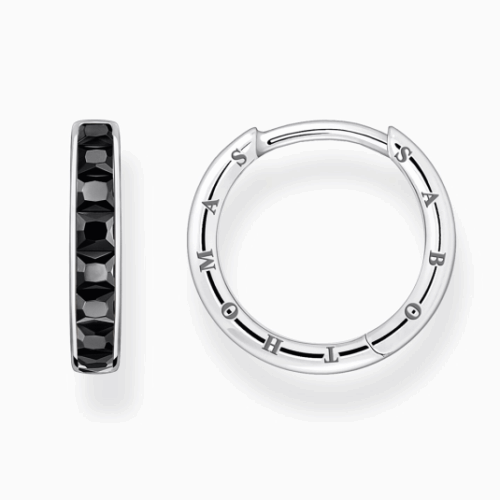THOMAS SABO fülbevaló Black stones pavé fülbevaló CR668-643-11