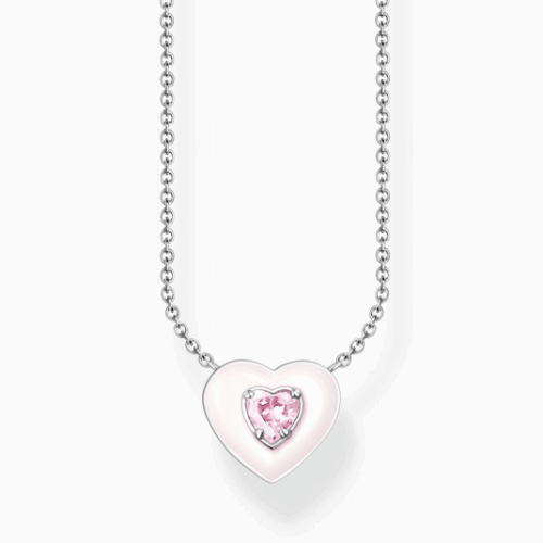 THOMAS SABO nyaklánc Heart with pink stones nyaklánc KE2184-041-9