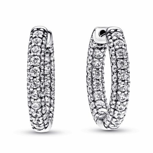 PANDORA Timeless Pavé egysoros karika-fülbevaló fülbevaló 292624C01
