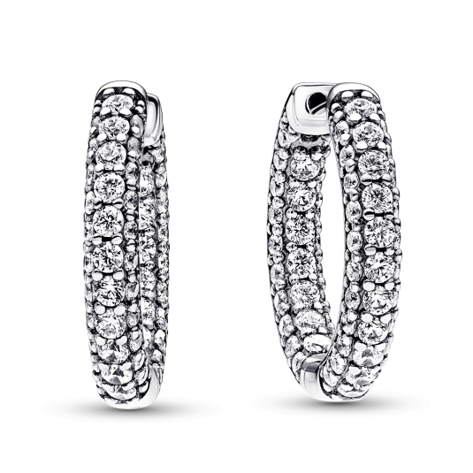 PANDORA Timeless Pavé egysoros karika-fülbevaló fülbevaló 292624C01