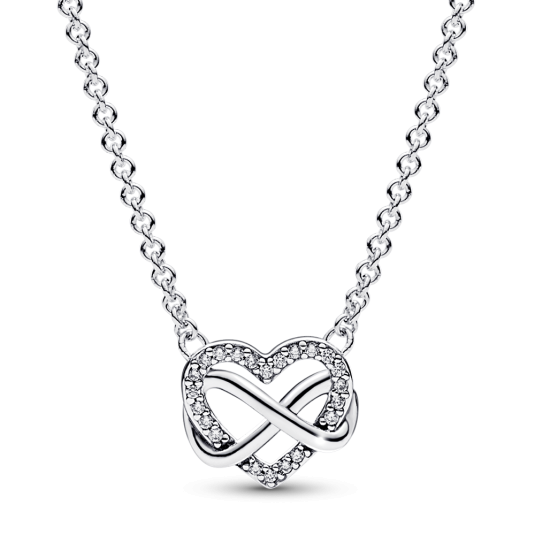 PANDORA Szikrázó végtelen szív collier nyaklánc nyaklánc 392666C01-50
