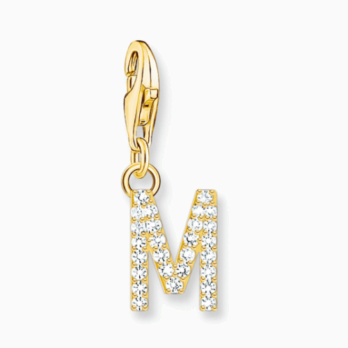 THOMAS SABO charm medál letter M gold medál 1976-414-14