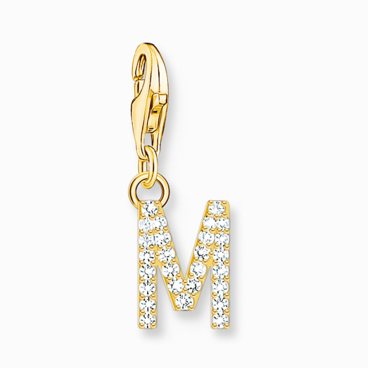 THOMAS SABO charm medál letter M gold medál 1976-414-14