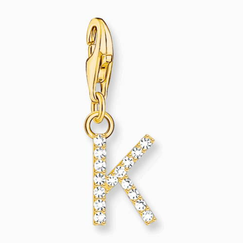 THOMAS SABO charm medál letter K gold medál 1974-414-14