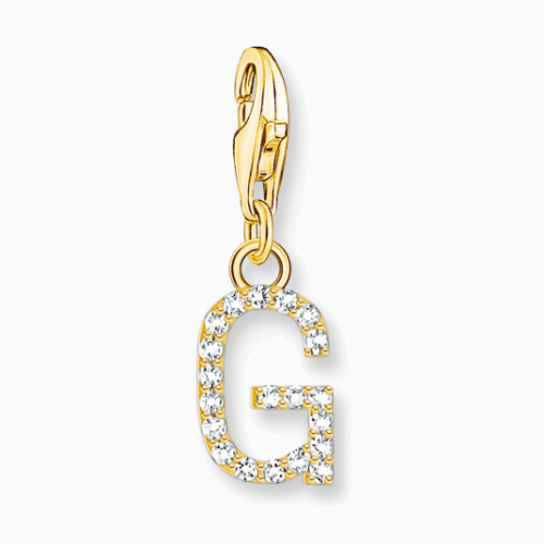 THOMAS SABO charm medál letter G gold medál 1970-414-14